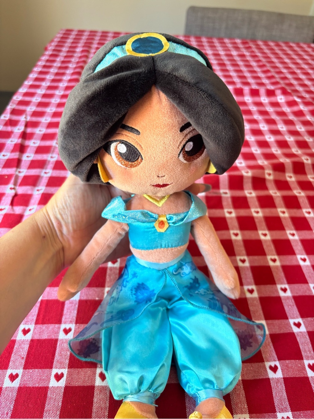 Disney’s Jasmine Princess Plush, blue teal Dress Stuffed Toy